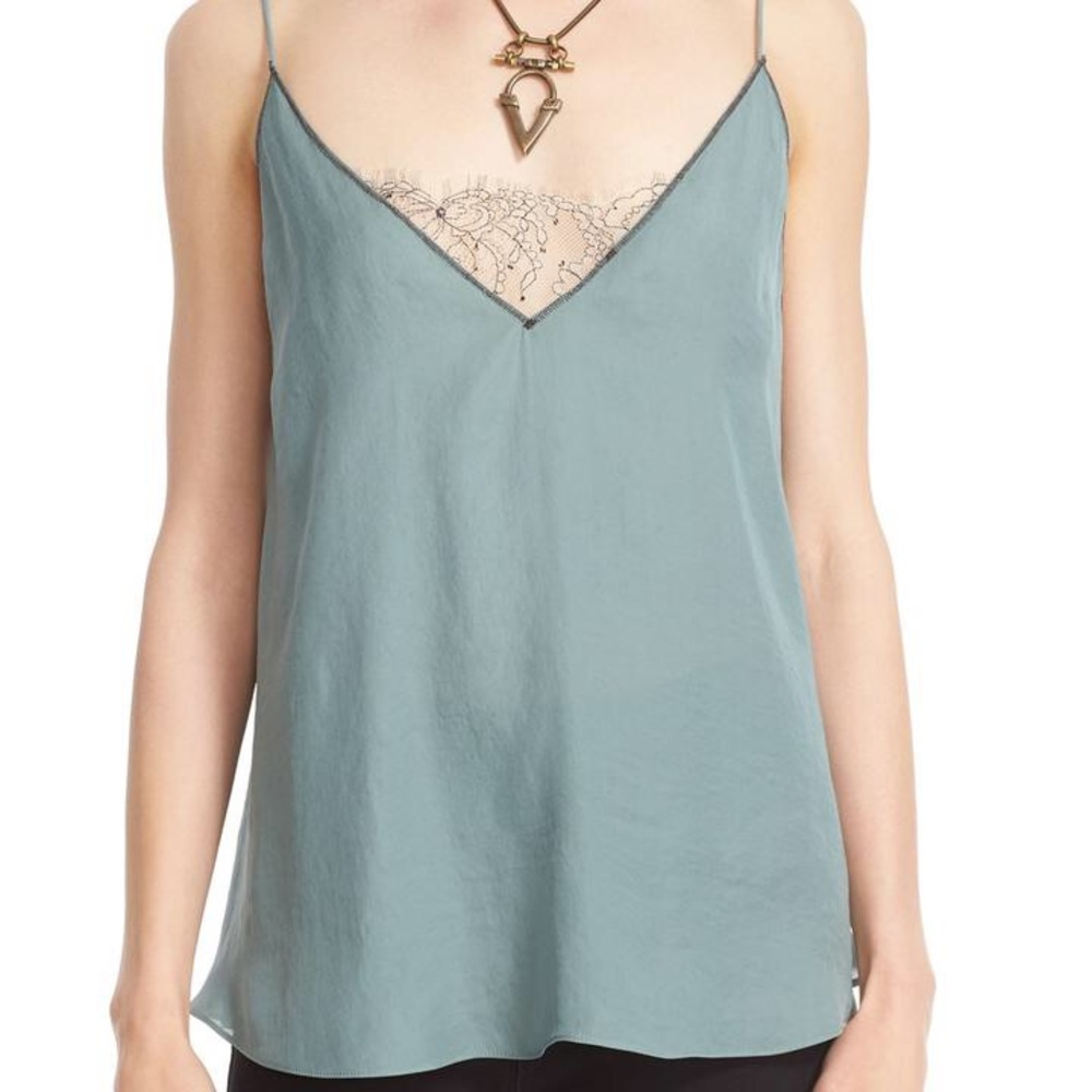 Free People Lace Inset Plunging Camisole